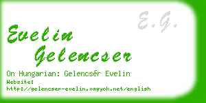 evelin gelencser business card